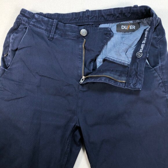 DU/ER Pants Men's‎ 30 (29x29) Navy T2X Athletic Taper Lightweight Stretch Travel - Picture 4 of 16